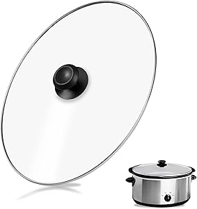 Photo 1 of Oval Glass Lid 7 Quart Crock Pot lid Replacement for Hamilton & Rival Beach Slow Cooker Lid 7 QT 33474G, SCV700, SCV700SS, SCV700-KC, SCV702, SCCPVP700-S
