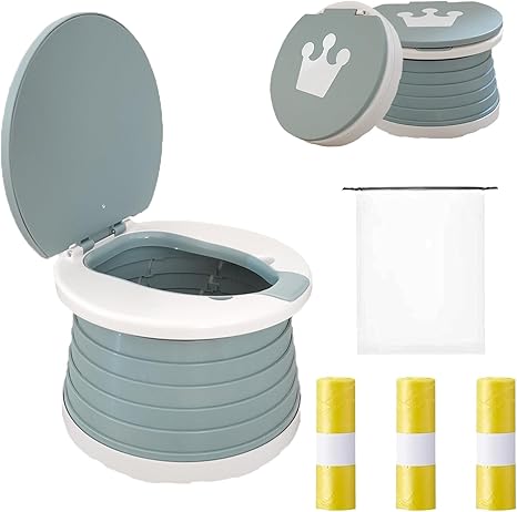 Photo 1 of Travel Potty for Toddler, Portable and Foldable Toilet, Apply to Seat Emergency Toilet for Car, Camping, Outdoor, Indoor (grey, small)