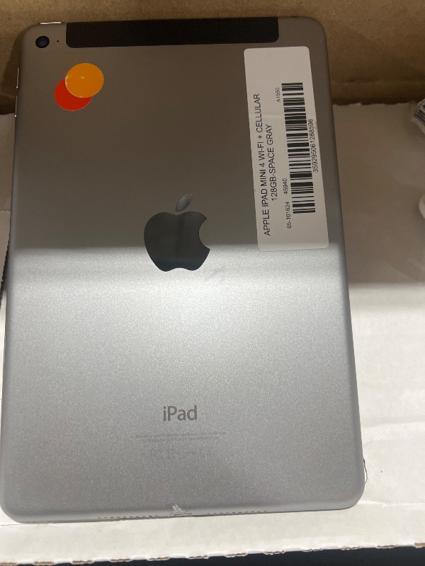 Photo 1 of Apple iPad Mini 4, 128GB, Space Gray - WiFi + Cellular (Renewed)