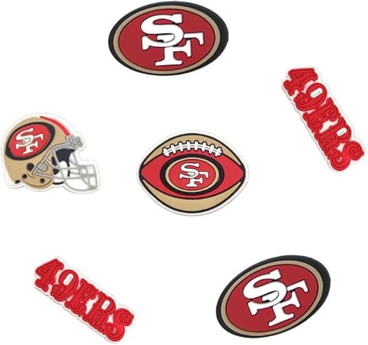 Photo 1 of Design for 49ers DIY Shoe Decoration Charms 7 Pack for Unisex-Adult Teens