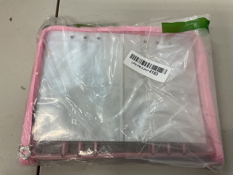 Photo 1 of LingLingo Earring Organizer Case Travel Jewelry Organizer Transparent Jewelry Storage Book for Necklace Bracelet Ring Holder with Small Clear Zippered Pouch