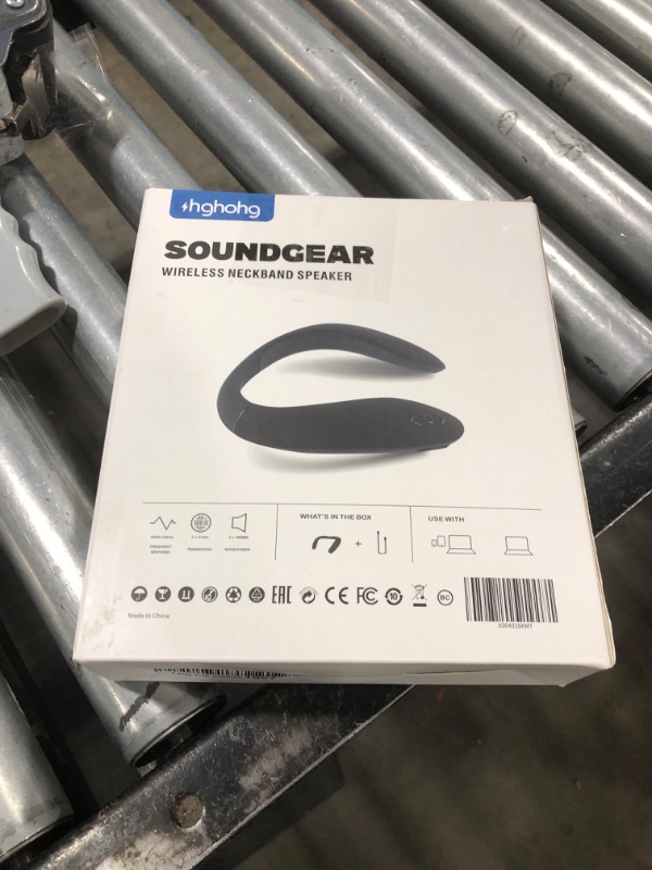 Photo 1 of HGHOHG Neckband Speaker, Wireless Wearable Speaker True 3D Stereo HiFi Sound, Portable Personal Body Speakers with 24H Playtime?Wearable Speaker for Home, Office, and Outdoors
