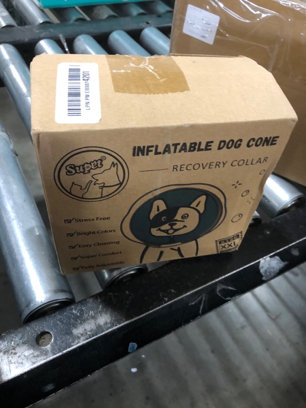 Photo 1 of Supet Raised Inflatable Cone Collar to Stop Licking, Soft Dog Cone Alternative After Surgery, Neck Donut Collar for Small to Large Dogs
