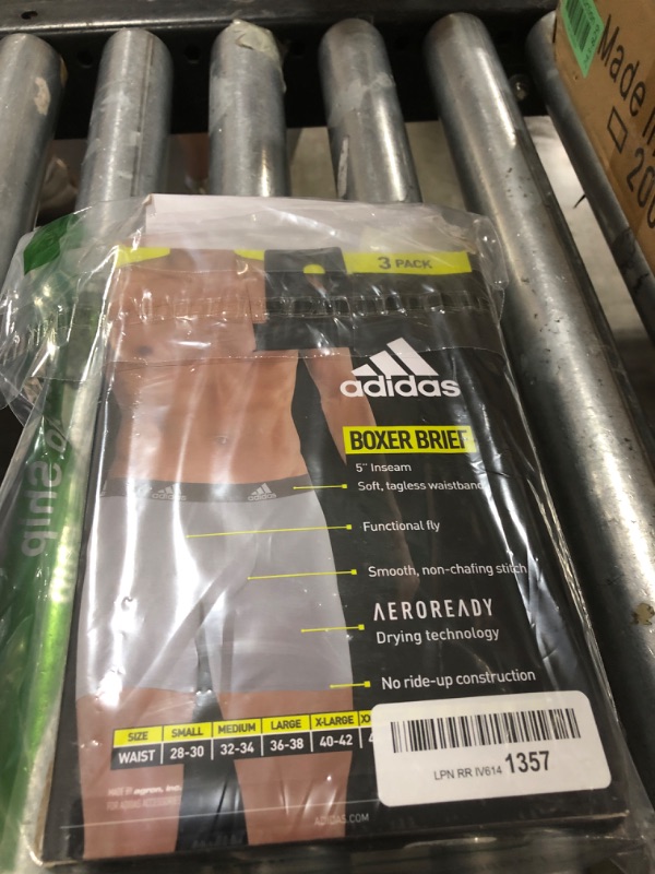 Photo 1 of adidas Microfiber, Performance Boxer Briefs Underwear Pack for Men, Scarlet Red/Black/Onix Grey/P, X-Large