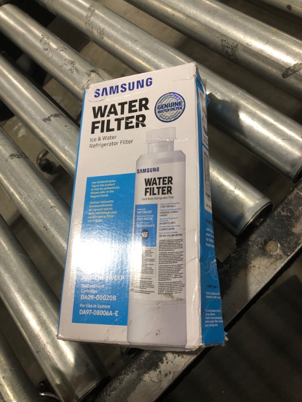 Photo 1 of SAMSUNG Genuine Filters for Refrigerator Water and Ice, Carbon Block Filtration for Clean, Clear Drinking Water, DA29-00020B-2P, 2 Pack