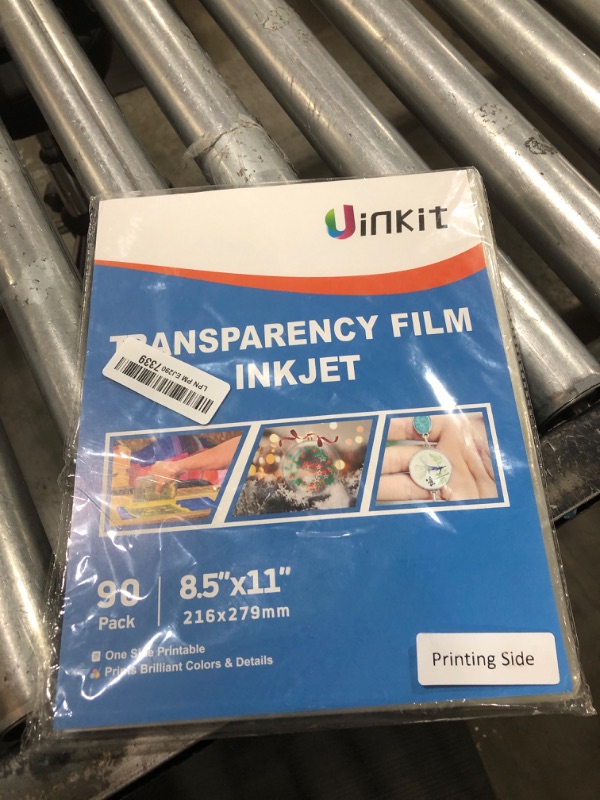 Photo 1 of Uinkit Bulk 90 Sheets Printable Transparency Film Acetate Clear Sheets for Crafts 8.5x11 OHP Overhead Projector Film For Inkjet Printer Quick-Dry