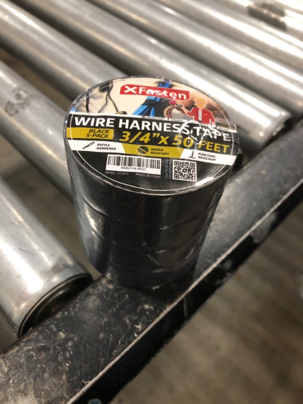 Photo 1 of XFasten Wire Harness Tape, 3/4-Inch x 50-Foot (5-Pack), High Temp Wiring Loom Harness, Self-Adhesive Felt Cloth Electrical Tape for Automotive Engines, Noise Dampening, and Cable Protection