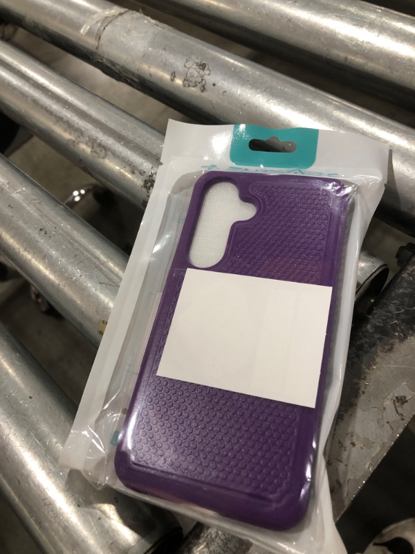 Photo 1 of FNTCASE for Samsung Galaxy S25 Case: Dual Layer Heavy Duty Cell Phone Protective Cover Shockproof Rugged with Non-Slip Textured - Military Drop Protection Bumper Tough - 2025, 6.2 inch (Purple)