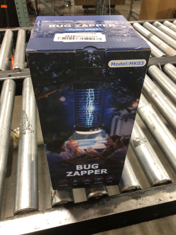 Photo 1 of Bug Zapper Outdoor, 2025 Upgraded 3 in 1 Rechargeable Bug Zapper with 5000mAh Battery & LED Night Light, 4000V Cordless Waterproof Mosquito Zapper for Outside,Patio,Backyard,Garden Black