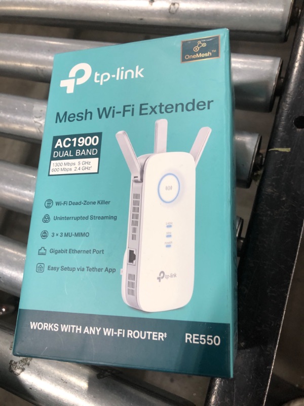 Photo 1 of TP-Link AC1900 WiFi Range Extender RE550 | Dual-Band Wireless Repeater Amplifier w/Gigabit Ethernet Port | Up to 2200 Sq. Ft., 32 Devices | Internet Signal Booster | APP Setup | EasyMesh Compatible