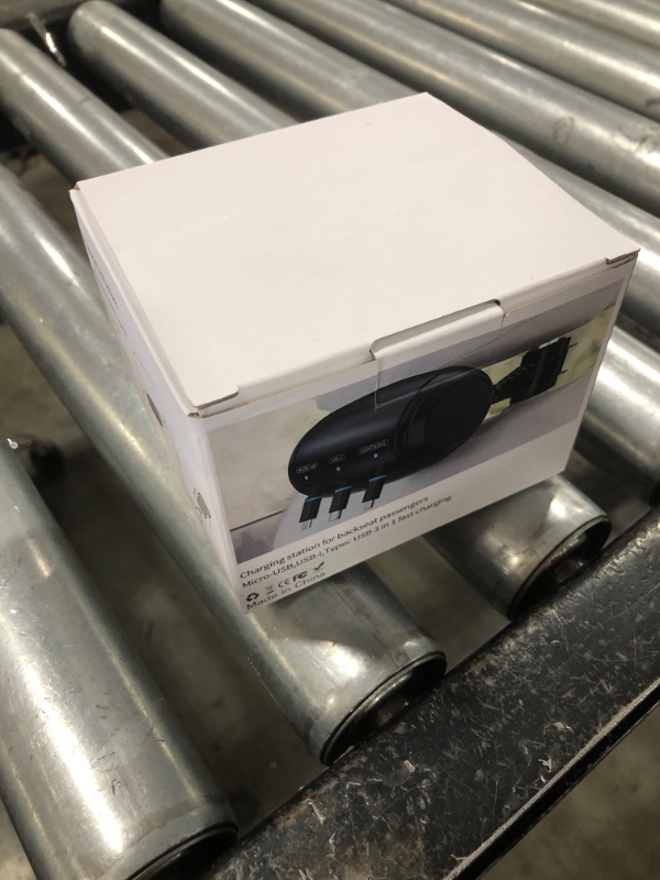Photo 1 of OHLPRO Multi Car Retractable Backseat 3 in 1 Car Charging Station Box Compatible with All Phones | iPhone | Samsung | Uber Taxi Lyft Turo Ride Share Customer Charging Dock Attach to Headrest