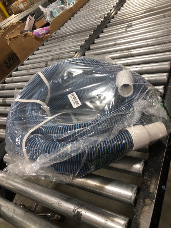 Photo 1 of Pool Vacuum Hose With Swivel Cuff 1-1/2" Diameter 18FT Flexible Heavy Duty Pool Vacuum Cleaning Hose Perfect for Above&In Ground Swimming Pool