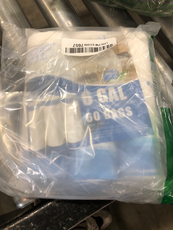 Photo 1 of FORID Small Drawstring Trash Bags - 6 Gallon Plastic Trash Bags Heavy Duty White Trash Can Liners 60 Count Unscented Bin Bags for Kitchen Bathroom Office Home Bedroom 22 Liter