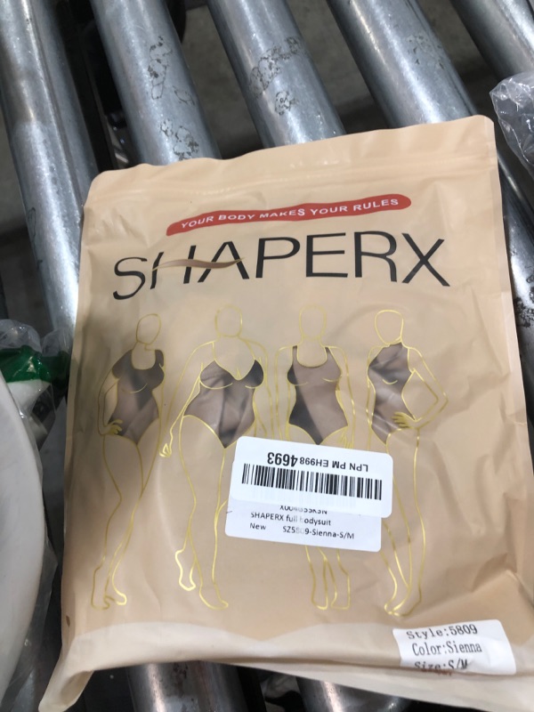 Photo 1 of SHAPERX Hourglass Leggings 360 Compression 2 Sizes Look Full Body Shaper Breathable No Roll Down,SZ5809-Sienna-S/M