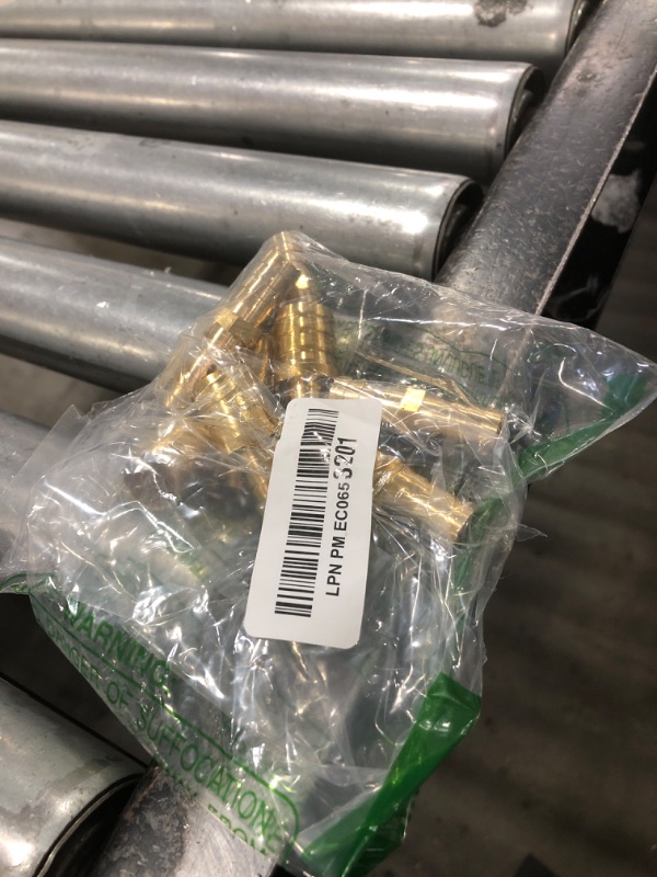 Photo 1 of Beduan Brass Hose Barb Reducer, 3/4" to 1/2" Barb Hose ID, Reducing Barb Brabed Fitting Splicer Mender Union Air Water Fuel With 8 Hose Clamp(Pack of 4)