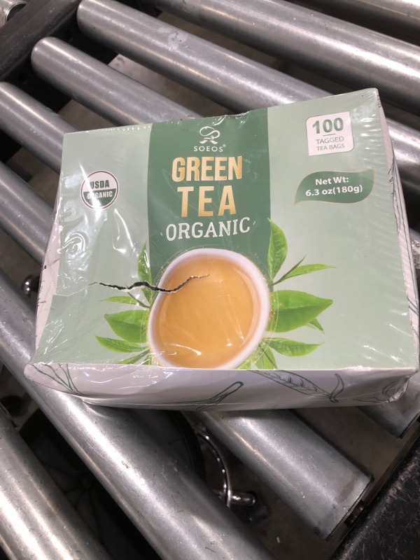 Photo 1 of GREEN TEA ORGANIC 100 TEA BAGS 