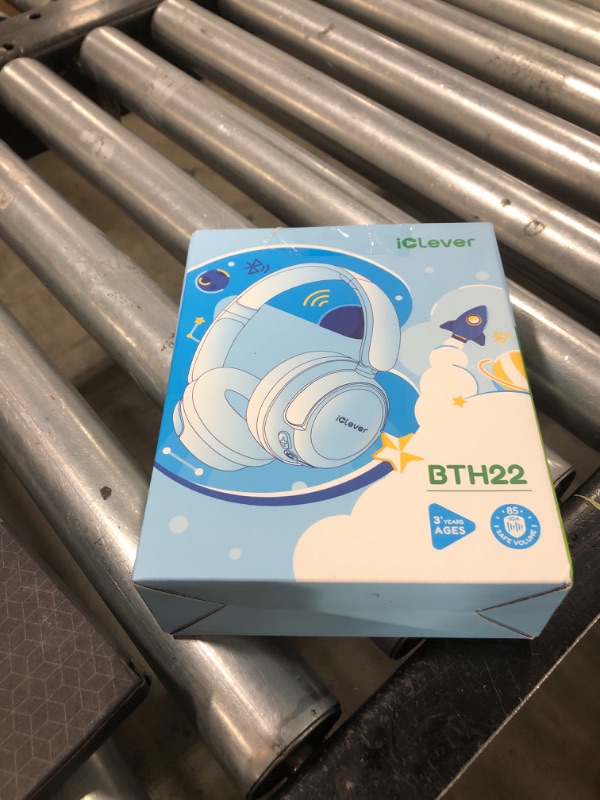 Photo 1 of iClever BTH22 Kids Bluetooth Headphones, 60H Play Time, USB C Fast Charging, Bluetooth 5.4, AUX Cord,Safe Volume 74/85 dBA,Toddler Headphones for iPad/Tablet/Travel/School, Blue