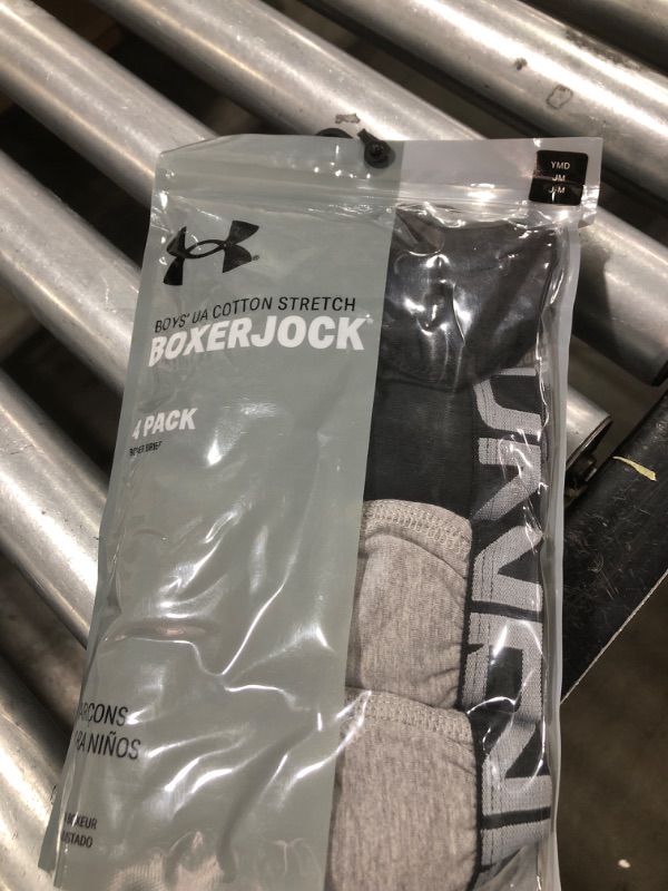 Photo 1 of Under Armour Boys Charged Stretch Jock, Lightweight & Smooth Fit Boxer Briefs, Moderate Gray, Medium US