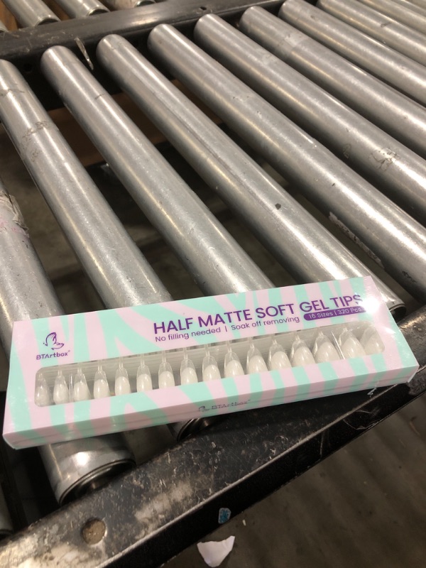 Photo 1 of BTArtbox Short Coffin Fake Nails - 320pcs Short Nail Tips Pre-shape Half Matte Soft Gel Tips, Full Cover Clear Acrylic False Nails fot Nail Extension Home DIY Nail Salon