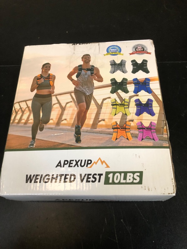 Photo 1 of APEXUP Weighted Vest with 5lbs/10lbs/15lbs/20lbs/25lbs/30lbs Weights and Reflective Stripe, Weight Vest Men Women for Workout, Strength Training, Running (Pink, 10lbs)