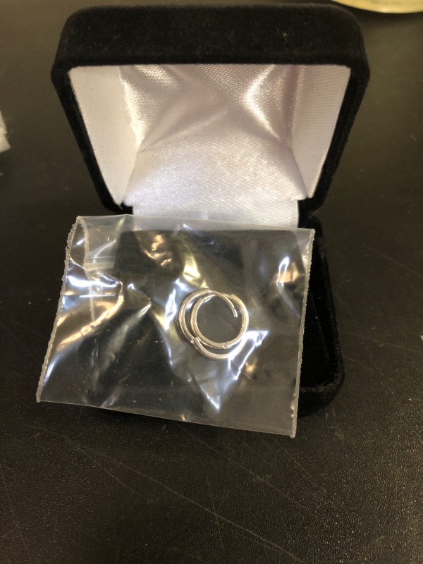 Photo 1 of 14k REAL White Gold 2mm Thickness Hoop Huggie Earrings (11 x 11 mm)