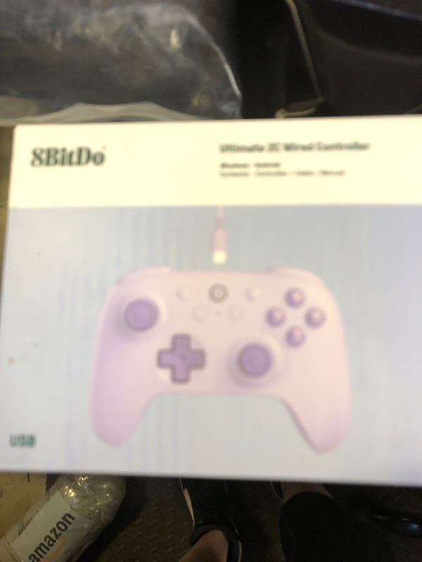 Photo 1 of 8Bitdo Ultimate 2C Wired Controller for Windows PC and Android, with 1000Hz Polling Rate, Hall Effect Joysticks and Hall Triggers, and Remappable L4/R4 Bumpers (Purple)