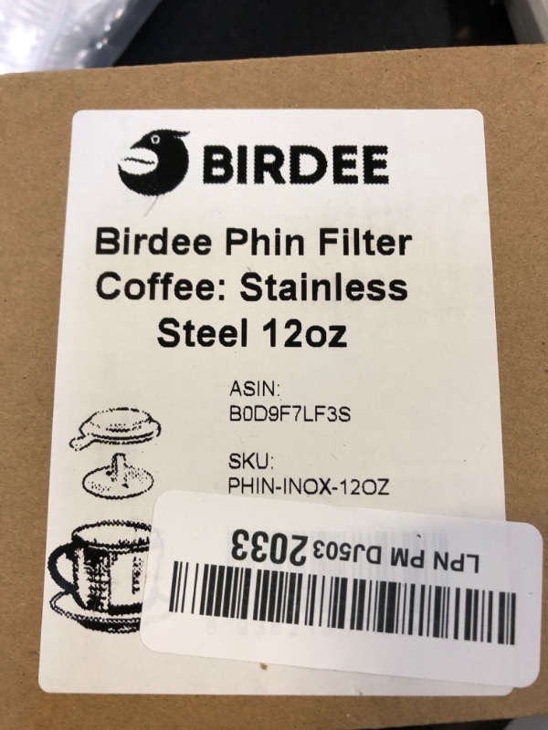 Photo 1 of Birdee Vietnamese Coffee Dripper - 12 oz, Stainless Steel, Large Phin Filter, Durable, Dishwasher Safe, Perfect for Ca Phe Sua Da, Home Use, Travel, Camping, Gift Sets