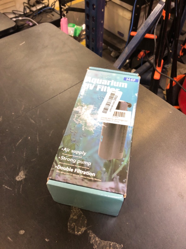 Photo 1 of 158GPH Small Aquarium Filter, UV Sterilizer for Aquarium for 10-45 Gallon Tank, Internal Pump for Turtle Betta Fish Tank Filter Silent 4-in-1 Green Killing Machine with Fish Tank Filters Deodorization