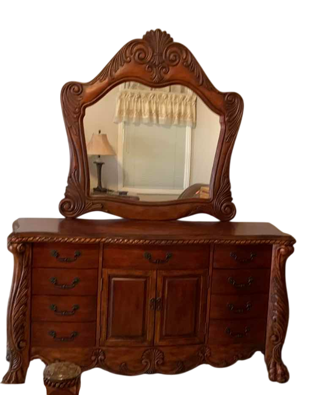 Photo 1 of DRESSER DRAWERS WITH MIRROR 70” X 20” H 90”