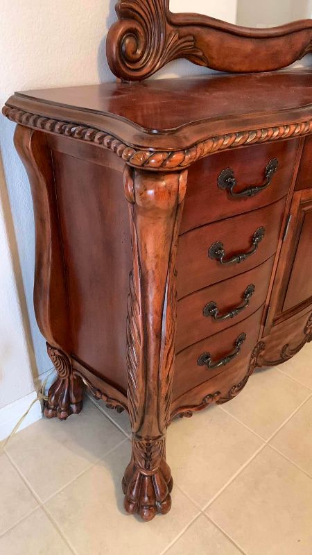 Photo 1 of DRESSER DRAWERS WITH MIRROR 70” X 20” H 90”