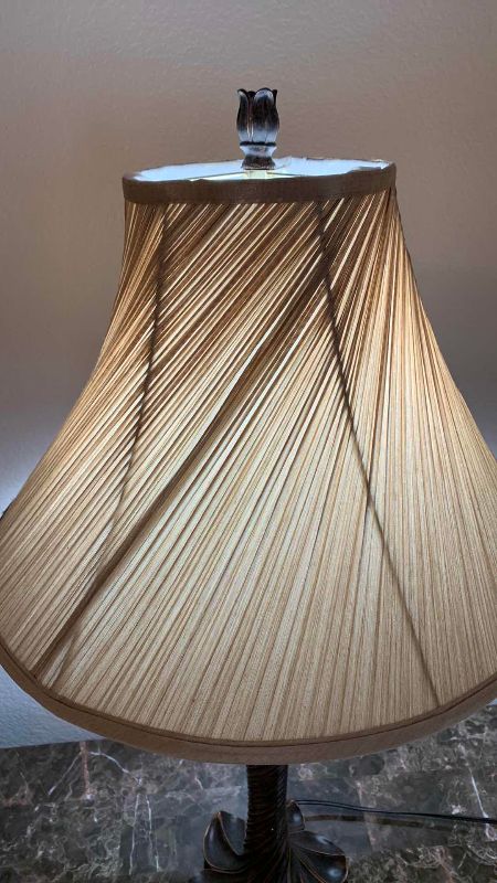 Photo 1 of ERIN ASHLEY POLY TABLE LAMP H 33”