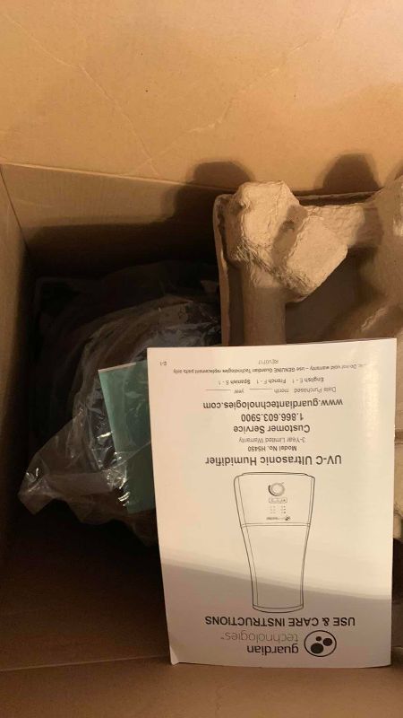 Photo 1 of PURE GUARDIAN 2-GALLON ULTRASONIC HUMIDIFIER WITH UV-C