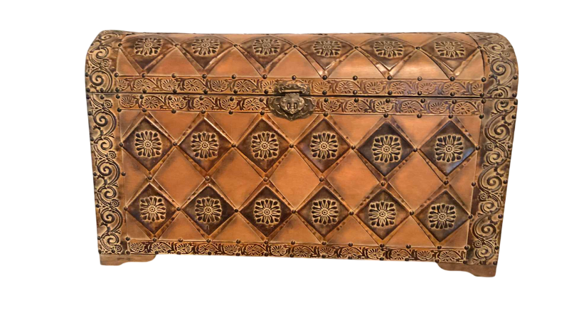 Photo 1 of WOODEN AND METAL 30” X 12” H 18”STORAGE CHEST