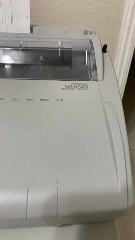 Photo 1 of BROTHER ELECTRIC TYPEWRITER MODEL GX-6750
