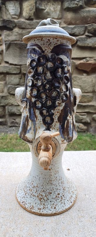 Photo 1 of 10-POTTERY GOBLETS H5 3/4” & DRINK DISPENSER