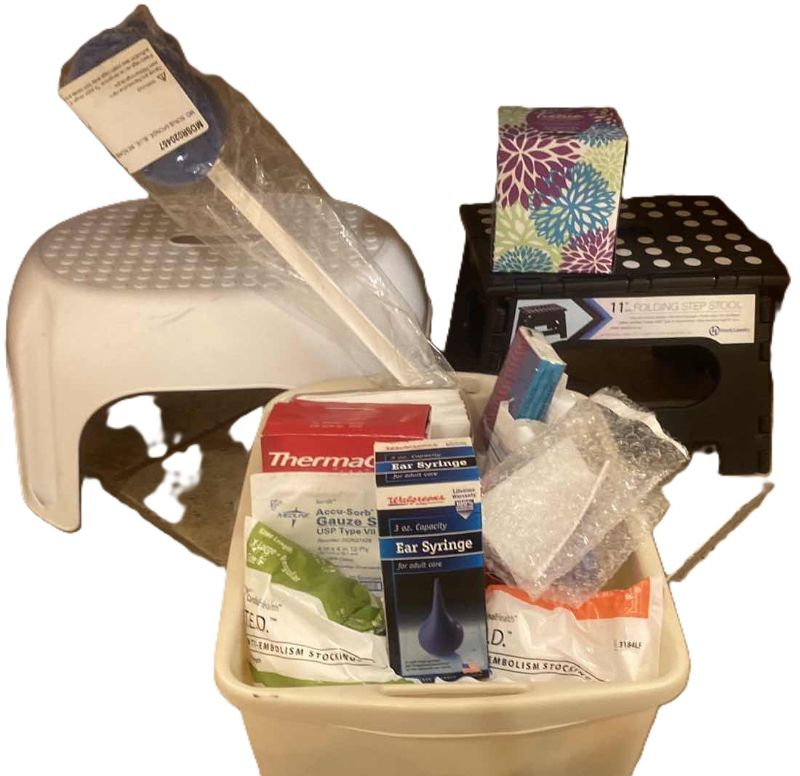 Photo 1 of 2-STEP STOOLS, KLEENEX & FIRST AID SUPPLIES