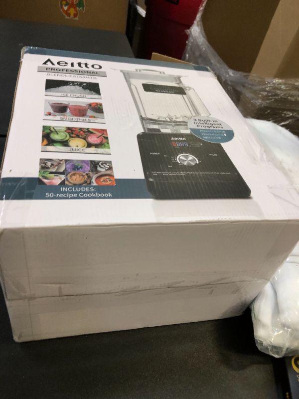 Photo 1 of Aeitto Blender, Blenders for Kitchen with 1500-Watt Motor, 68 Oz Large Capacity, Countertop Professional Blenders for Ice Crush, Frozen Drinks, Black