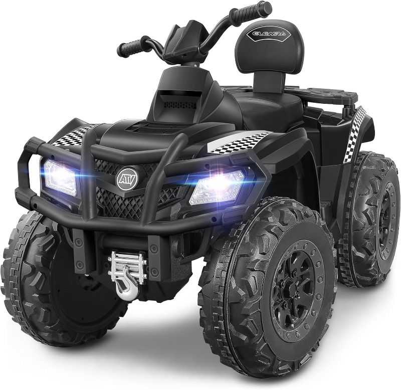 ELEMARA 24V 2 Seater Kids Ride-On Electric ATV,Kids ATV 4 Wheeler Quad ...