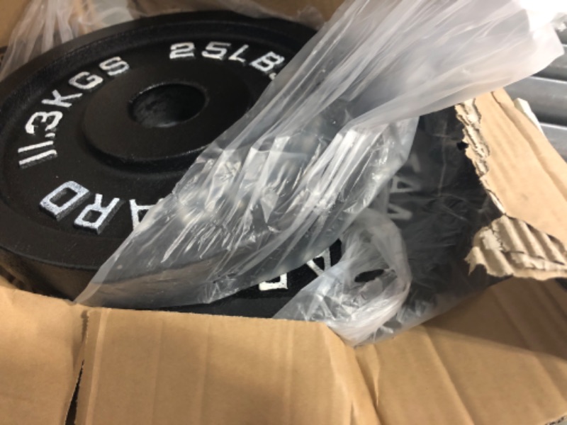 Photo 1 of 25 lbs Pair Cast Iron Weights Plates