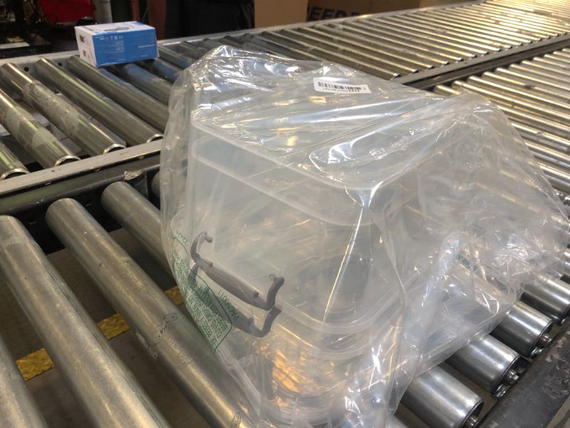 Photo 1 of Kekow 2-Pack Clear Storage Latch Box, Plastic Containers with Lids, 8 L