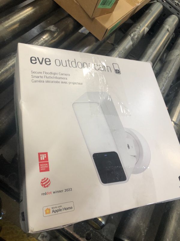 Photo 2 of Eve Outdoor Cam (White Edition) – Secure floodlight Camera, (HomeKit Secure Video), 1080p, Night Vision, Wi-Fi (2.4 GHz), Motion Sensor, Two-Way Communication, Flexible & Easy Installation