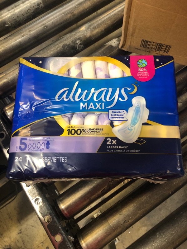 Photo 2 of Always Maxi Overnight Pads with Wings 24 PADS