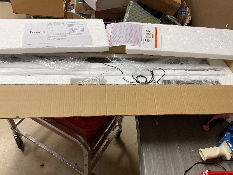 Photo 1 of NIB - DAX MINIMALIST BLACK LINEAR BAR STRIP DROP LIGHT 1200cm X 80cm LL-1021-MF