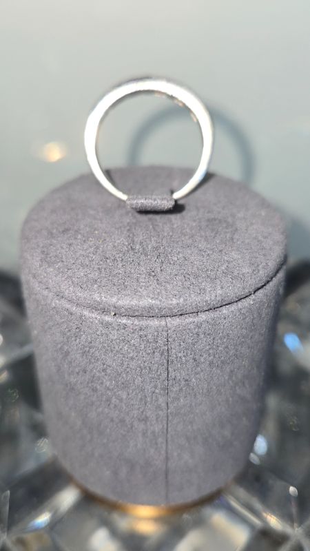 Photo 1 of 14K WHITE GOLD W. 3/4 CT PRINCESS CUT DIAMOND RING-2.96G SIZE 5 1/2