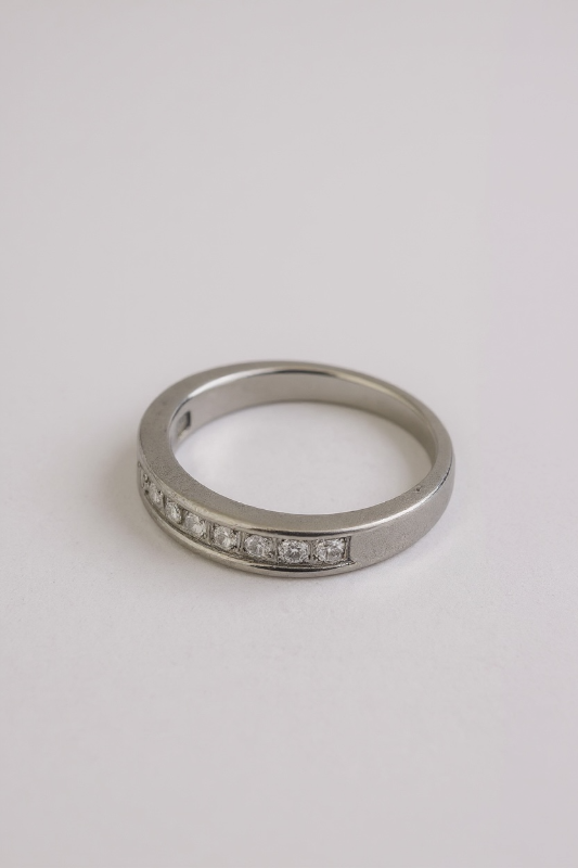 Photo 1 of 14K WHITE GOLD W. 3/4 CT PRINCESS CUT DIAMOND RING-2.96G SIZE 5 1/2 #2