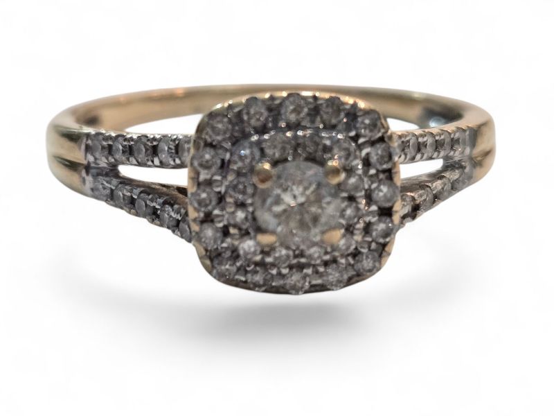 Photo 1 of 14K YELLOW GOLD W. .50CT DIAMOND RING-3G SIZE 9 #4