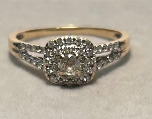 Photo 1 of 14K YELLOW GOLD W. .50CT DIAMOND RING-3G SIZE 9 #4