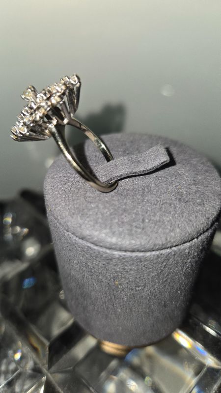 Photo 1 of 14K WHITE GOLD W. .65CT DIAMOND RING-4G SIZE 5 1/2
