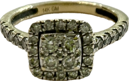 Photo 1 of 14K YELLOW GOLD W. 1CT DIAMOND RING-3.5G SIZE 7 #13