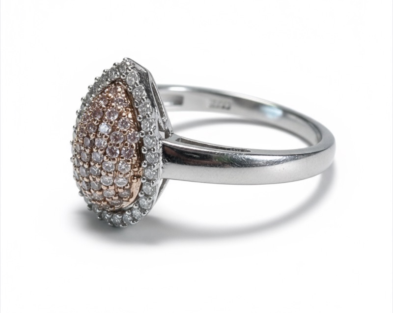 Photo 1 of 14K WHITE GOLD W. 50CT DIAMOND RING-4G SIZE 8 #22